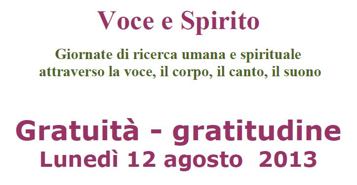 Gratutità e gratitudine Titolo